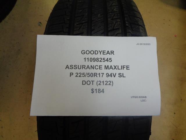 1 GOODYEAR ASSURANCE MAXLIFE P 225 50 17 94H SL 110982545 TIRE BQ1