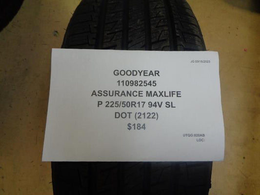 1 GOODYEAR ASSURANCE MAXLIFE P 225 50 17 94H SL 110982545 TIRE BQ1