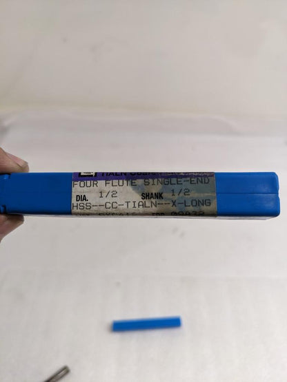 NIAGARA CUTTERS 09832 4-FLUTE1/2" DIA. 5" OAL HSS-CC-TIALN END MILL NEW R22T5