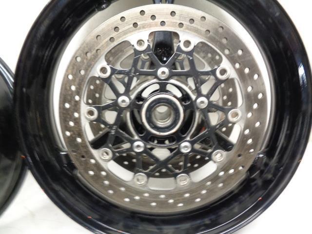 NEW ENKEI FRONT AND REAR MOTORCYCLE WHEEL FRONT 3X17 REAR 6X17 WITH USED ROTORS