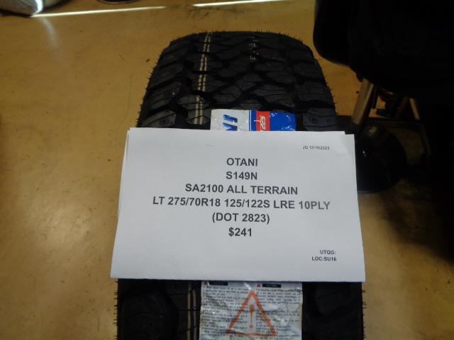 2 OTANI SA2100 ALL TERRIAN LT 275 70 18 125/122S LRE 10PLY TIRES S149N CQ1