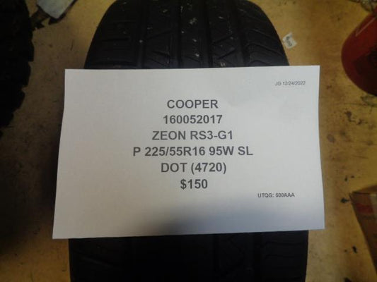 1 COOPER ZEON RS3-G1 P 225 55 16 95W SL 160052017
