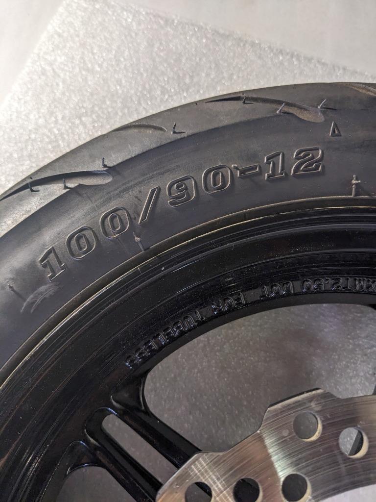 KAWASAKI F-0633 FRONT WHEEL 12XMT2.5 & 100/90-12 49J TIRE FOR Z125 PRO NEW KSLR