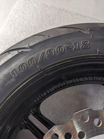 KAWASAKI F-0633 FRONT WHEEL 12XMT2.5 & 100/90-12 49J TIRE FOR Z125 PRO NEW KSLR