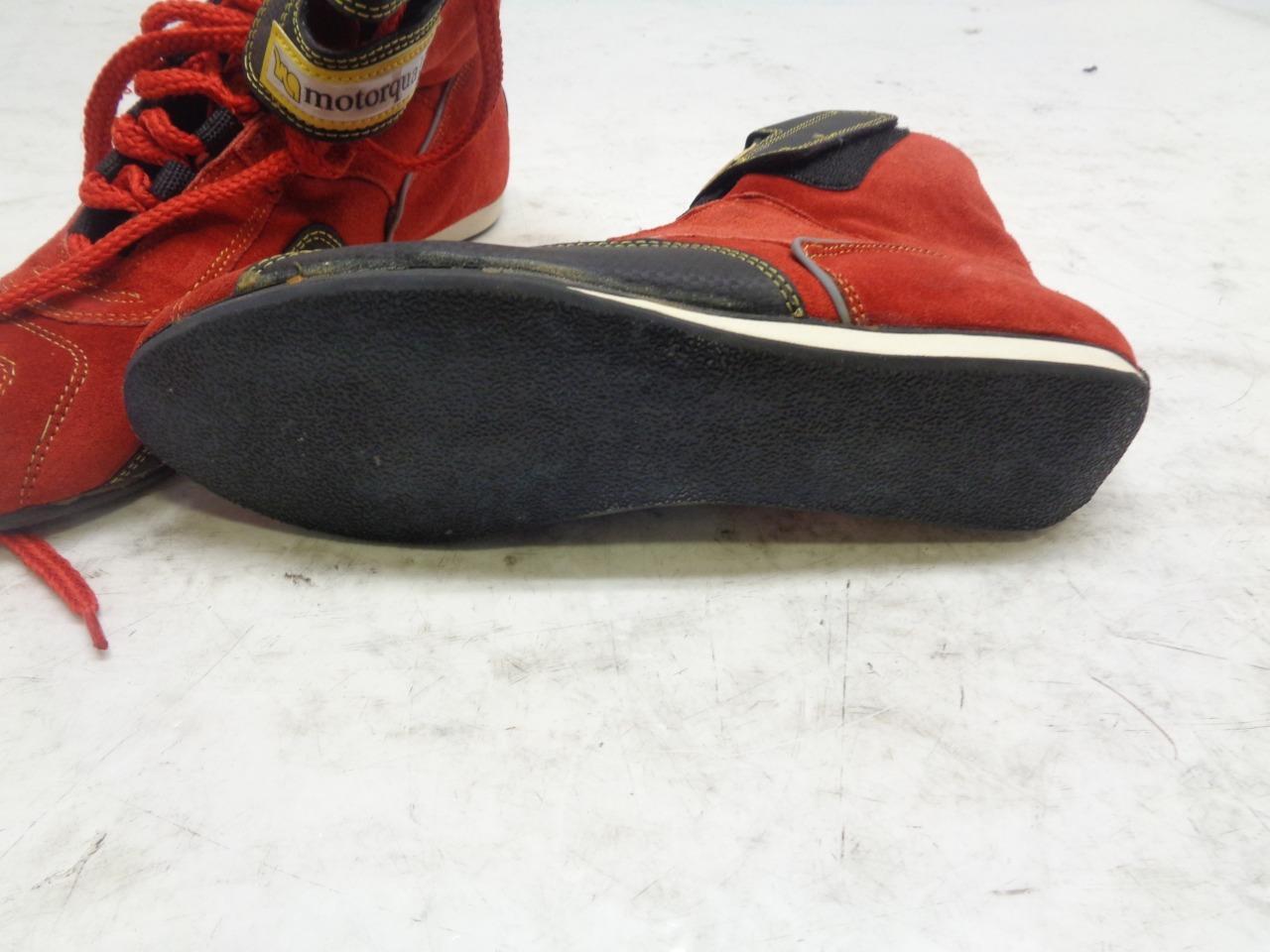 PAIR NEW MOTOR QUALITY RACING SHOES RED SIZE 10.5-11(45) SR