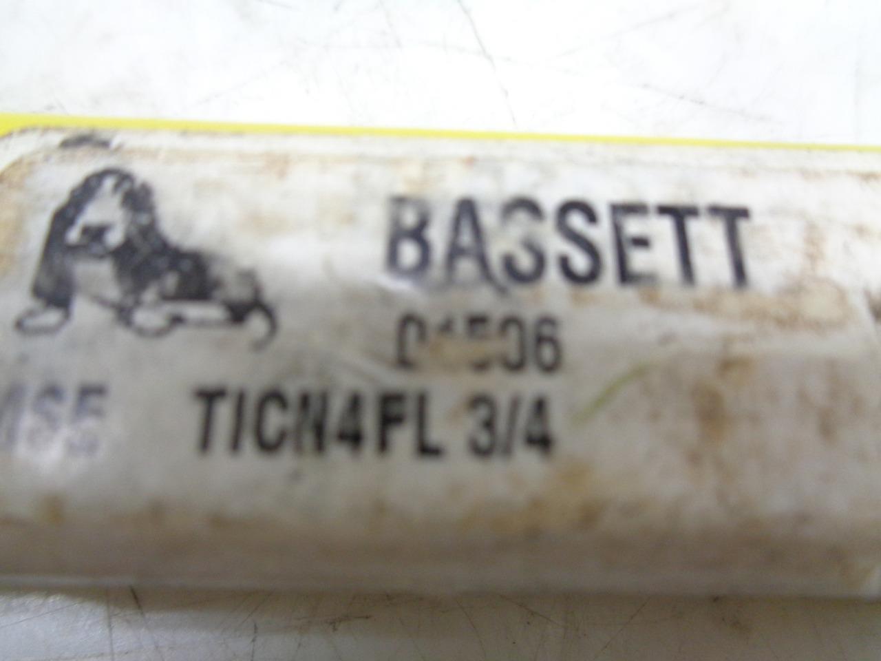 NEW BASSETT 01506 CARBIDE END MILL 3/4"x1-1/2" 4 FLUTE R22T6BC