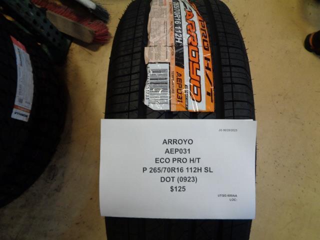 ARROYO ECO PRO H/T P 265 70 16 112H SL TIRE AEP031 BQ3 SU16