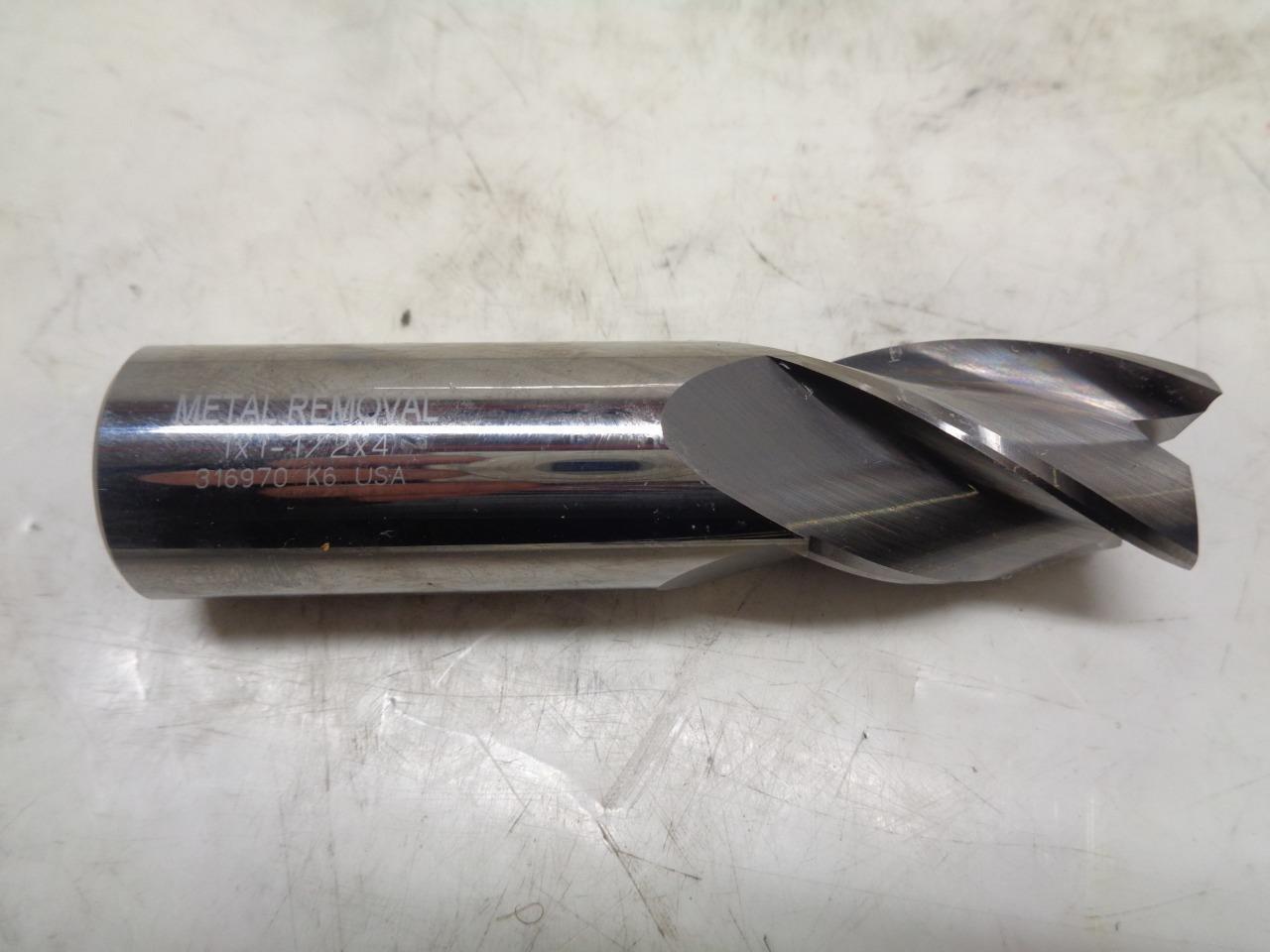 NEW METAL REMOVAL M33650 316970 CARBIDE END MILL 1"x1-1/2" 4 FLUTE R22T6BF