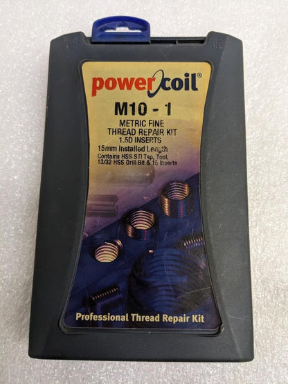 POWERCOIL 3523-10.00K THREAD REPAIR KIT M10-1.0 1.5D INSERTS 13/32 HSS NEW R22
