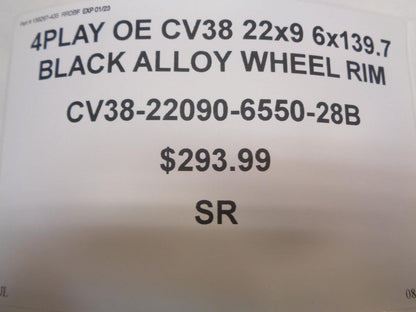 4PLAY OE CV38 22x9 6x139.7 BLACK ALLOY WHEEL CV38-22090-6550-28B SR