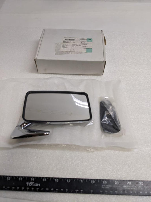 PORSCHE 91173101410 RIGHT FLAG MIRROR CHROME FOR 74-76 911 NEW PGB2TA