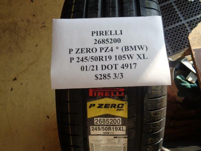4 NEW PIRELLI P ZER PZ4 LUXURY P 245 50 19 105W XL SUMMER TIRES 2685200