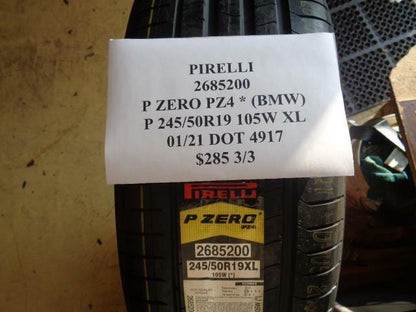 4 NEW PIRELLI P ZER PZ4 LUXURY P 245 50 19 105W XL SUMMER TIRES 2685200
