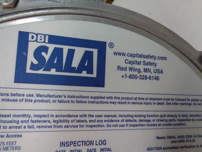 3M DBI-SALA SELF RETRACTING LIFELINE 130 FT LENGTH 310 LBS CAPACITY 3401002 H1