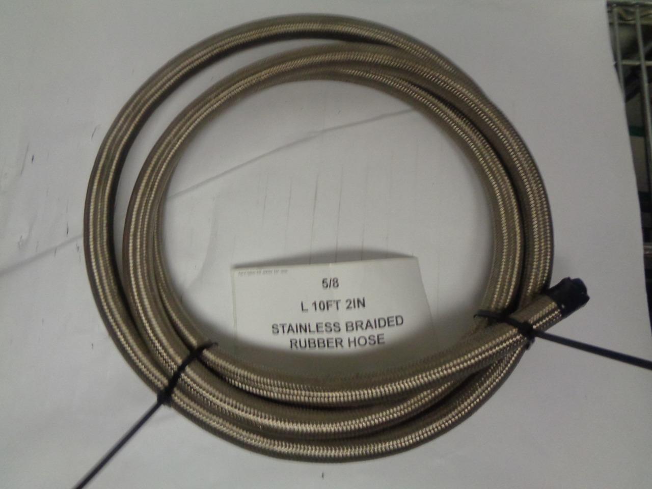 10AN STAINLESS STEEL BRAIDED RUBBER HOSE 10.3FT, 10FT, 10.17FT, 29FT NEW R10