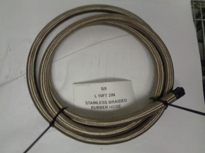 10AN STAINLESS STEEL BRAIDED RUBBER HOSE 10.3FT, 10FT, 10.17FT, 29FT NEW R10
