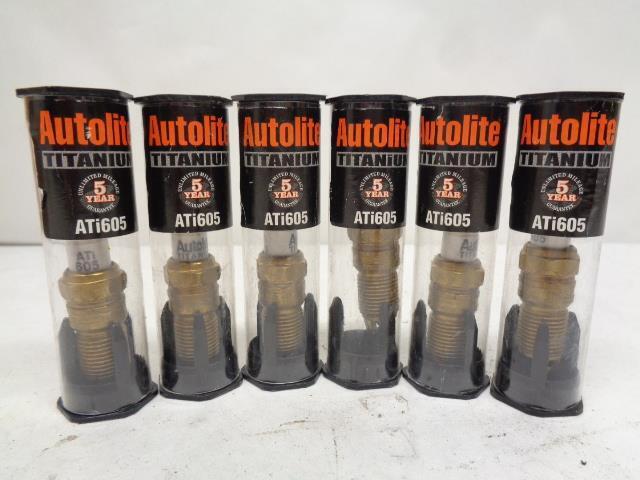 NEW AUTOLITE TITANIUM SPARK PLUGS 6 PACK ATi605 R13T5