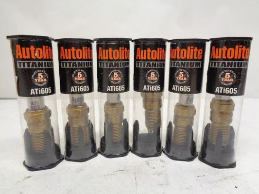 NEW AUTOLITE TITANIUM SPARK PLUGS 6 PACK ATi605 R13T5