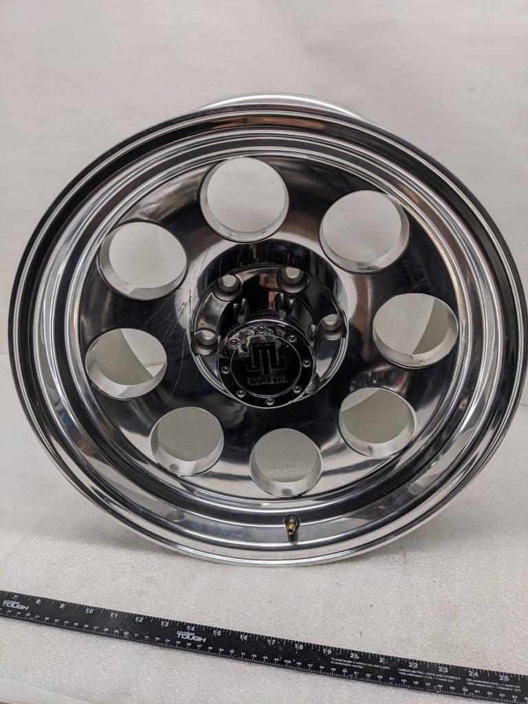 1 MAMMOTH WHEEL 17X9J ET-6 POLISHED ALUMINUM 6X139.7 BOLT PATTERN NEW WR