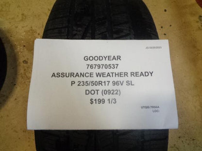 1 GOODYEAR ASSURANCE WEATHER READY P 235 50 17 96V SL 767970537 TIRE BQ2