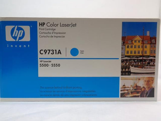 NEW HP CYAN TONER CARTRIDGE C9731A FOR COLOR LASERJET 5500 & 5550 SR