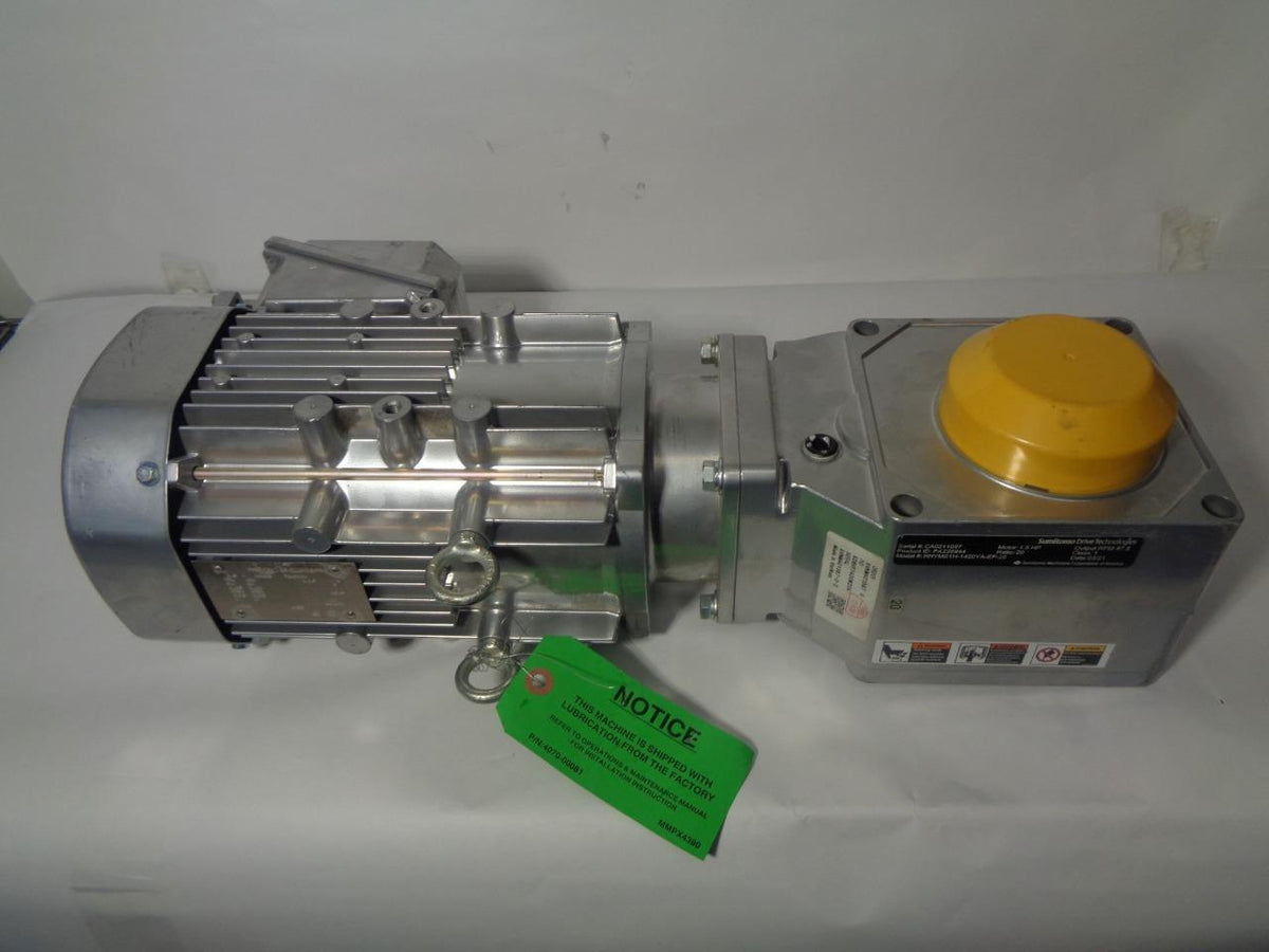 SUMITOMO 1.5HP 87.5RPM HYPONIC GEAR MOTOR RNYMS1H-1420YA-EP-20 NEW R11