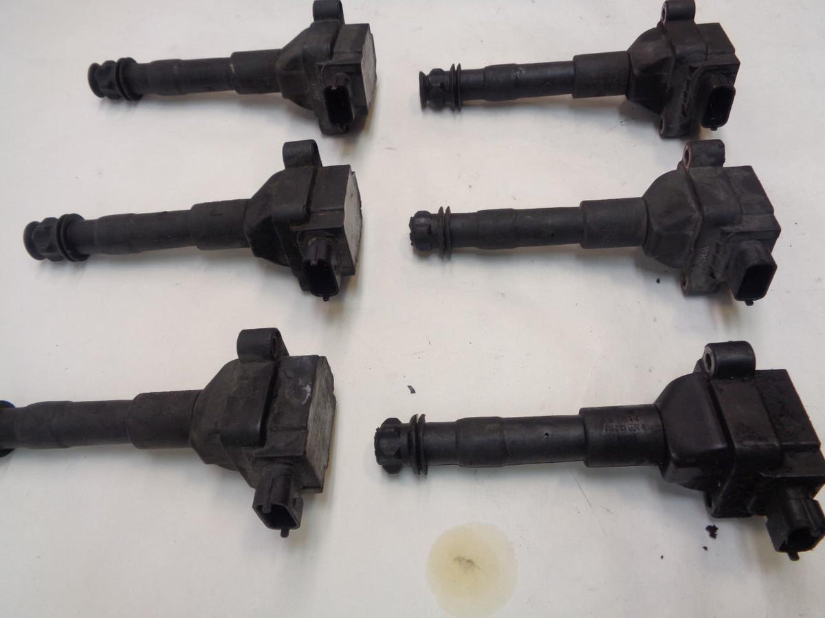 USED SET OF 6 PORSCHE 996 986 BOXSTER BERU IGNITION COILS 996.602.102.00  R25T5