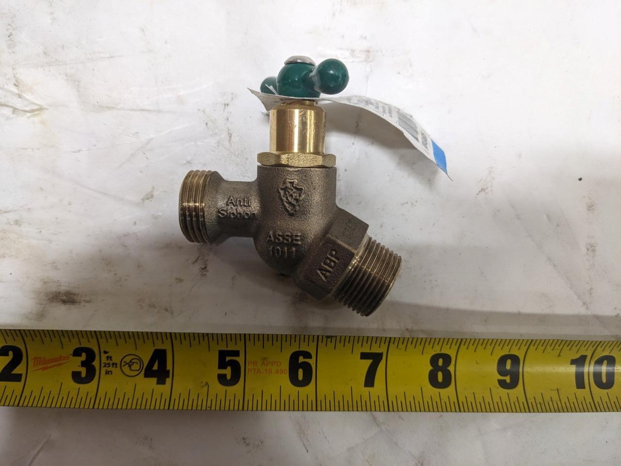 Arrowhead 361LF Arrow-Breaker No-Kink Hose Bibb, 3/4" MIP x 3/4" R27