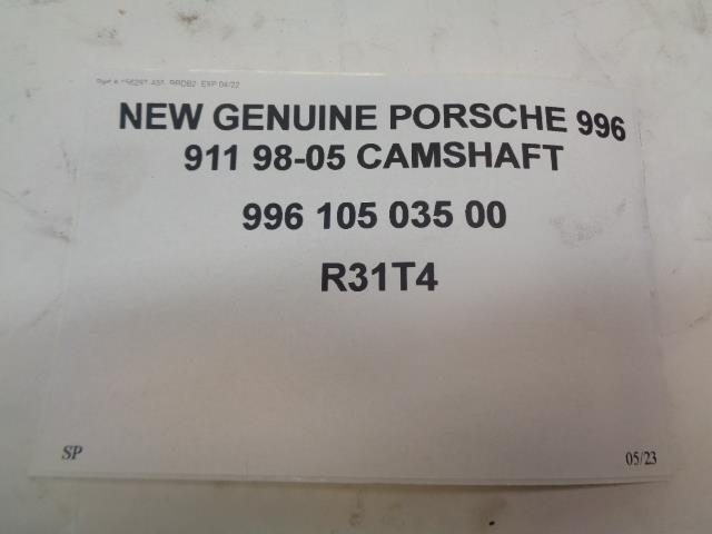 USED GENUINE PORSCHE 996 911 98-05 CAMSHAFT 996 105 035 00 R31T4