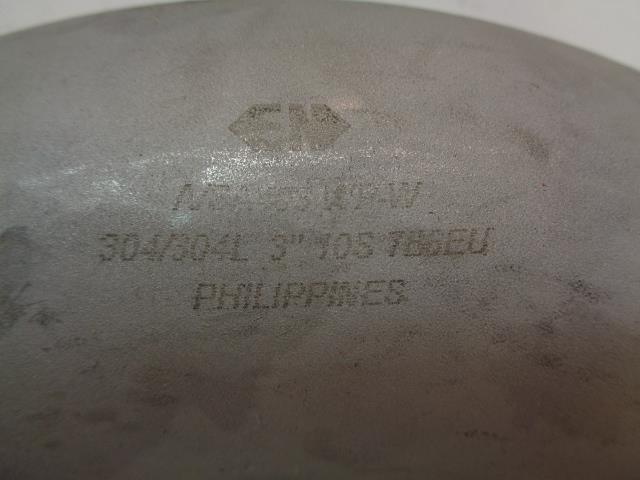 NEW BUTT WELD 90° ELBOW FITTING EN A/SA403 WP-W 304/304L  3" 10S R6TC