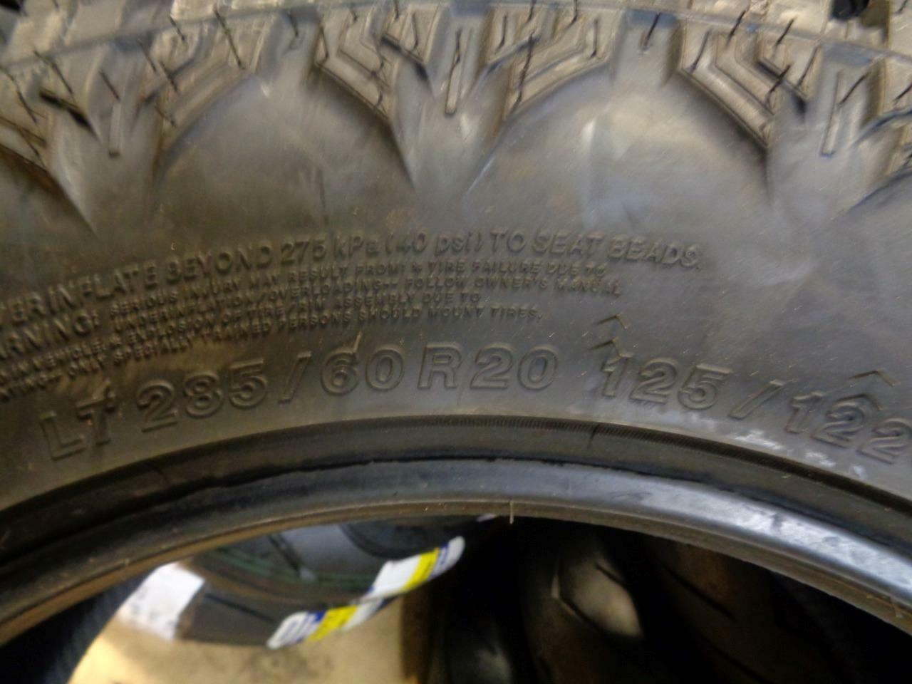 1 NEW YOKOHAMA GEOLANDER X-AT LT 285 60 20 125/122Q TIRE LRE 16033