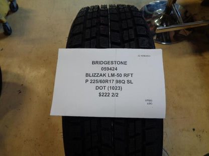 BRIDGESTONE BLIZZAK LM-50 RFT P 225 60 17 98Q SL TIRE 059424 BQ4