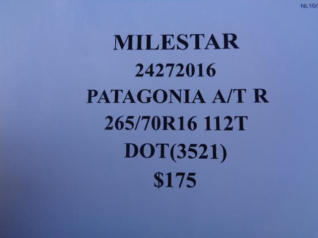 MILESTAR PATAGONIA A/TR P 265 70 16 112T SL ALL TERRAIN TIRE 24272016 AQ4