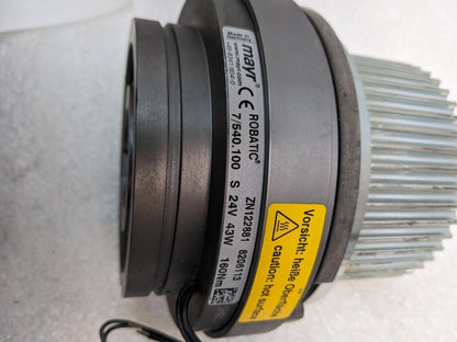 MAYR ROBATIC ELECTROMAGNETIC CLUTCH ZN122881 7/540.100 S 24V 43W R32