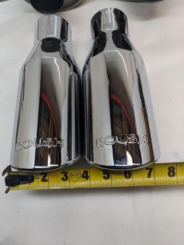 ROUSH CAT-BACK EXHAUST SYSTEM MUSTANG MUFFLER TIPS 13135230-AA NEW B2