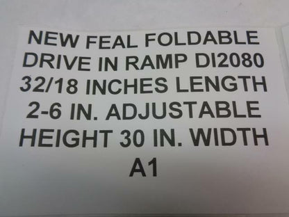 NEW FEAL DRIVE IN RAMPS FOLDABLE RAMP 32X30 DI2080 BSR