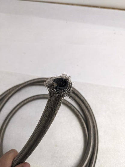 UNBRANDED BRAIDED METAL CPE HOSE 14' OAL 7/16" ID 5/8" OD NEW R3T3