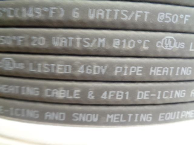 PARALLEL SELF-REGULATING HEATING CABLE 6HTLe2-CR 6 W/FT 20160821803 1000FT H1