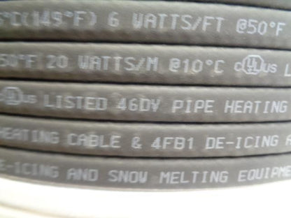 PARALLEL SELF-REGULATING HEATING CABLE 6HTLe2-CR 6 W/FT 20160821803 1000FT H1