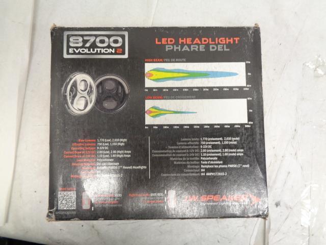 NEW JW SPEAKER 8700 EVO 2 DUAL BURN 7" ROUND LED HEADLIGHT 0553311 SR
