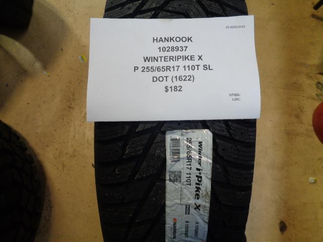 1 HANKOOK WINTERPIKE X P 255 65 17 110T SL 1028937 TIRE BQ1