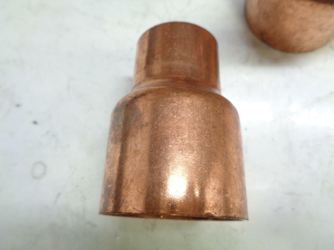 1 NEW PACK OF 6 COPPER PIPE COUPLER STRAIGHT DEGREE 2" x 1.4" R10TC