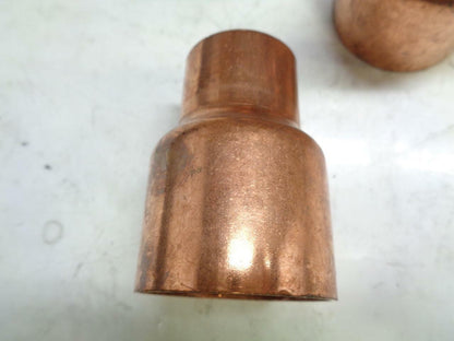 1 NEW PACK OF 6 COPPER PIPE COUPLER STRAIGHT DEGREE 2" x 1.4" R10TC