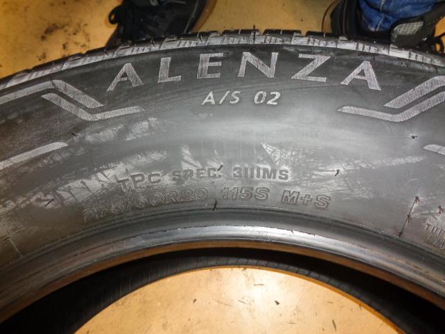 1 DTO BRIDGESTONE ALENZA AS 02 275 60 20 115S SL TIRE 005510