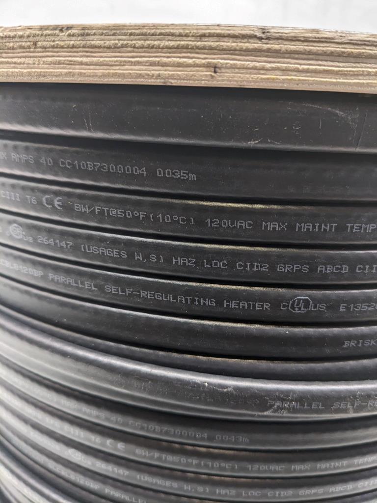 BRISKHEAT SLCBL8120BP SELF-REGULATING HEATING CABLE 8W 120V 1000FT NEW B2