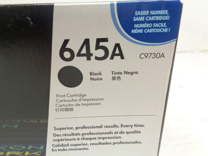 1 NEW HP 645A BLACK TONER CARTRIDGE C9730A FOR COLOR JET 5500 5550 SR