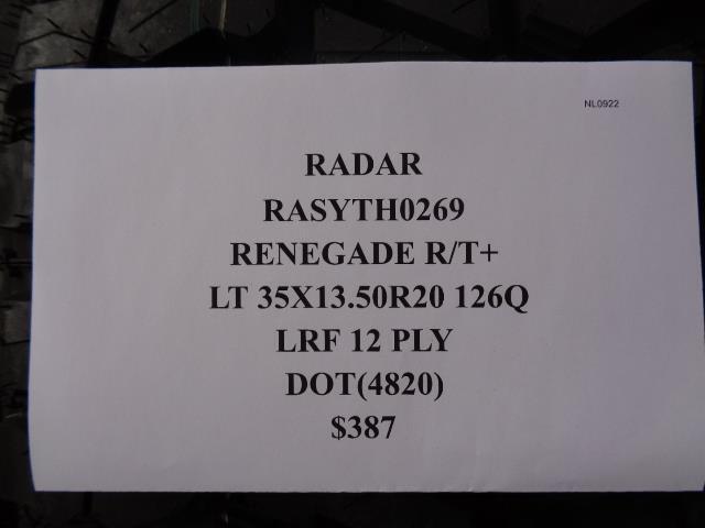 RADAR RENEGADE + RT LT 35 13.50 20 126Q LRF12PLY  RASYTH0269  SU16
