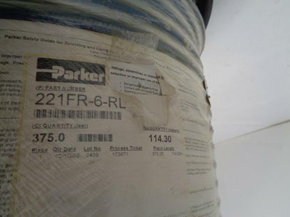 Parker 221FR-6-RL Low Pressure Rubber Transportation Hose 375FT SPOOL NEW L4