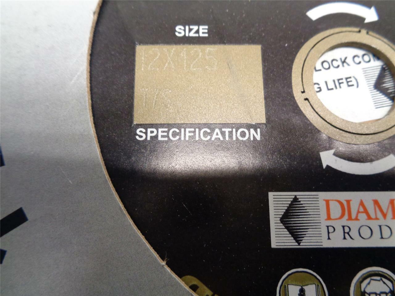 NEW CORE CUT T7S STANDARD GOLD 12x125 DIAMOND BLADE UNIVERSAL TURBO 58454 SP1T1