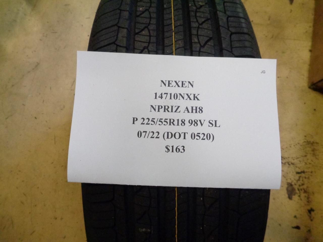 4 NEXEN NPRIZ AH8 225 55 18 98V SL ALL SEASON TIRES 14710NXK CQ1